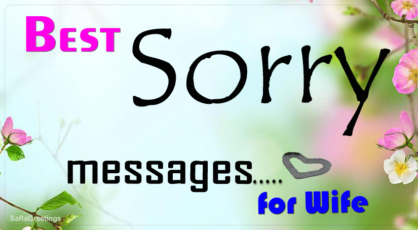 Heart touching best Sorry messages for wife